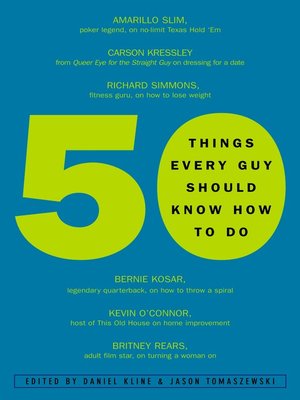 cover image of 50 Things Every Guy Should Know How to Do